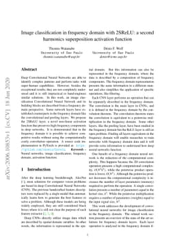 Image classification in frequency domain with 2SReLU: a second harmonics
  superposition activation function