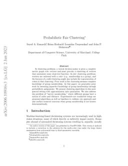 Probabilistic Fair Clustering