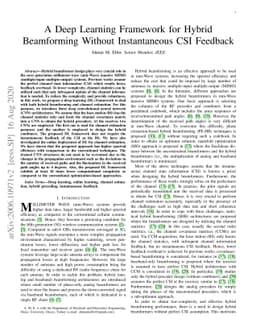 A Deep Learning Framework for Hybrid Beamforming Without Instantaneous
  CSI Feedback