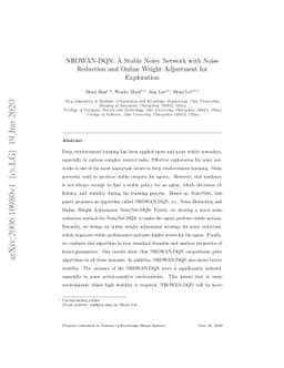 NROWAN-DQN: A Stable Noisy Network with Noise Reduction and Online
  Weight Adjustment for Exploration