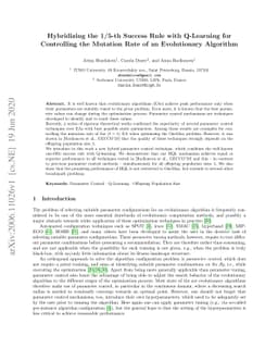Hybridizing the 1/5-th Success Rule with Q-Learning for Controlling the
  Mutation Rate of an Evolutionary Algorithm
