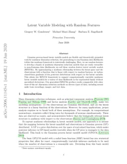 Latent variable modeling with random features