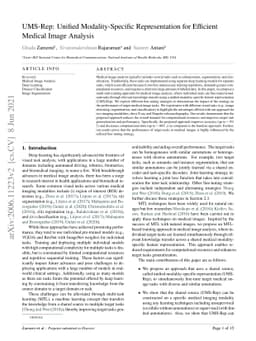 Unified Representation Learning for Efficient Medical Image Analysis