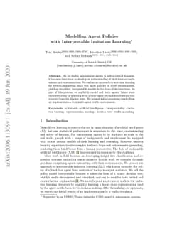 Modelling Agent Policies with Interpretable Imitation Learning