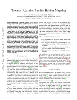 Towards Adaptive Benthic Habitat Mapping