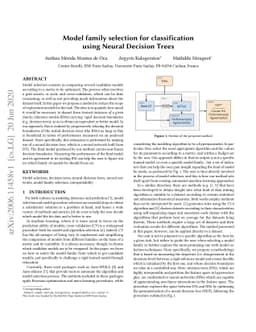 Model family selection for classification using Neural Decision Trees