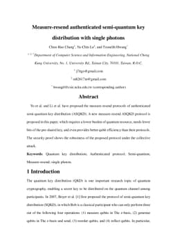 Measure-resend authenticated semi-quantum key distribution with single
  photons