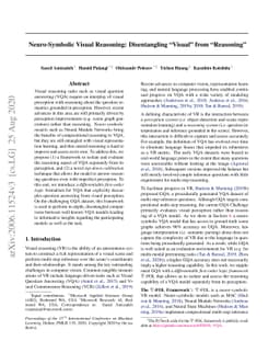 Neuro-Symbolic Visual Reasoning: Disentangling "Visual" from "Reasoning"