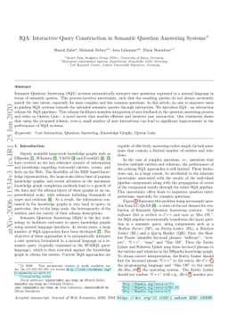 IQA: Interactive Query Construction in Semantic Question Answering
  Systems