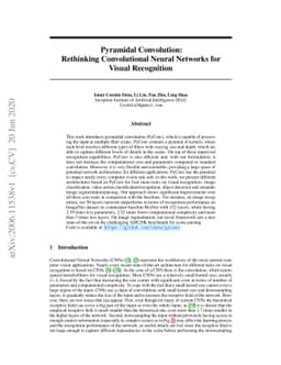 Pyramidal Convolution: Rethinking Convolutional Neural Networks for
  Visual Recognition