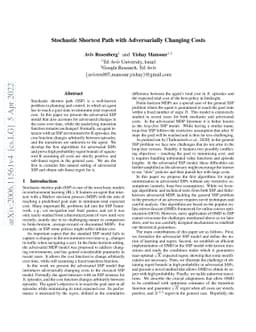 Stochastic Shortest Path with Adversarially Changing Costs