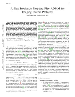 A Fast Stochastic Plug-and-Play ADMM for Imaging Inverse Problems