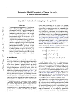 Estimating Model Uncertainty of Neural Networks in Sparse Information
  Form