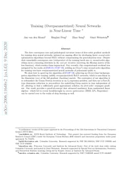 Training (Overparametrized) Neural Networks in Near-Linear Time