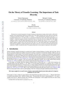 On the Theory of Transfer Learning: The Importance of Task Diversity