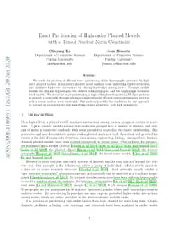 Exact Partitioning of High-order Planted Models with a Tensor Nuclear
  Norm Constraint