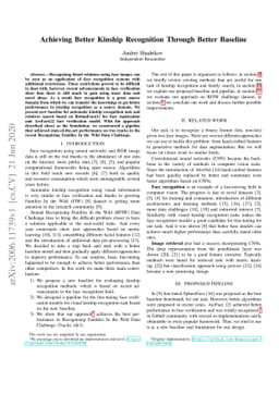 Achieving Better Kinship Recognition Through Better Baseline