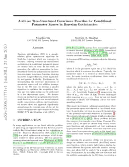 Additive Tree-Structured Covariance Function for Conditional Parameter
  Spaces in Bayesian Optimization
