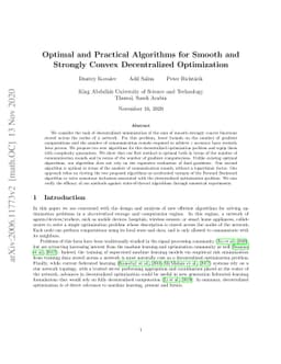 Optimal and Practical Algorithms for Smooth and Strongly Convex
  Decentralized Optimization