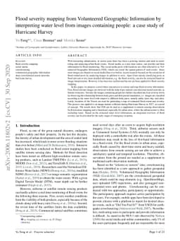 Flood severity mapping from Volunteered Geographic Information by
  interpreting water level from images containing people: a case study of
  Hurricane Harvey