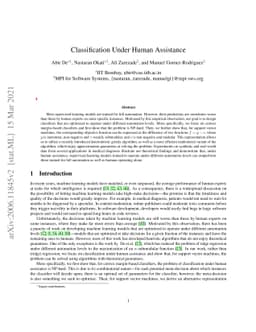 Classification Under Human Assistance