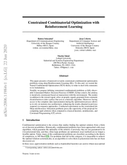 Constrained Combinatorial Optimization with Reinforcement Learning