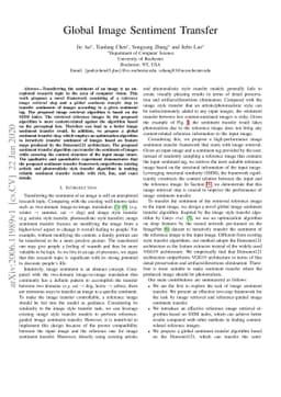 Global Image Sentiment Transfer