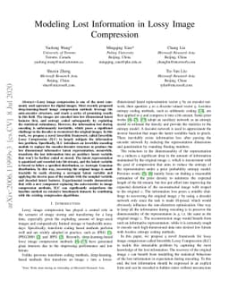 Modeling Lost Information in Lossy Image Compression