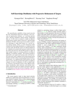 Self-Knowledge Distillation with Progressive Refinement of Targets