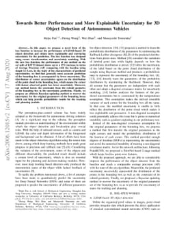Towards Better Performance and More Explainable Uncertainty for 3D
  Object Detection of Autonomous Vehicles