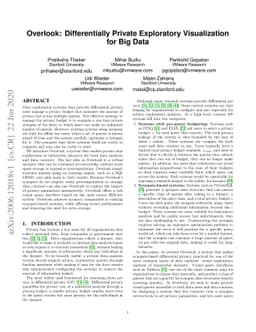 Overlook: Differentially Private Exploratory Visualization for Big Data