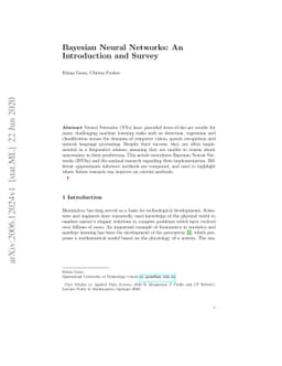 Bayesian Neural Networks: An Introduction and Survey