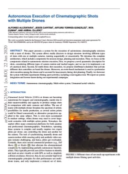 Autonomous Execution of Cinematographic Shots with Multiple Drones