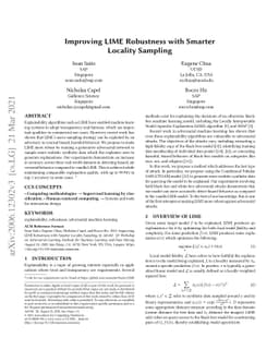 Improving LIME Robustness with Smarter Locality Sampling