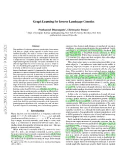 Graph Learning for Inverse Landscape Genetics