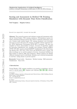 Scoring and Assessment in Medical VR Training Simulators with Dynamic
  Time Series Classification
