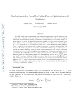 Gradient-Variation Bound for Online Convex Optimization with Constraints
