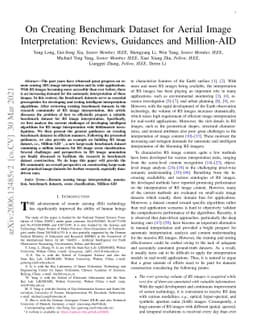 On Creating Benchmark Dataset for Aerial Image Interpretation: Reviews,
  Guidances and Million-AID