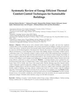 Artificial Intelligence-Assisted Energy and Thermal Comfort Control for
  Sustainable Buildings: An Extended Representation of the Systematic Review