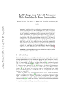 LAMP: Large Deep Nets with Automated Model Parallelism for Image
  Segmentation
