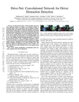 Drive-Net: Convolutional Network for Driver Distraction Detection
