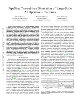 PipeSim: Trace-driven Simulation of Large-Scale AI Operations Platforms