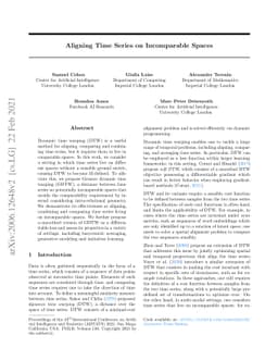 Aligning Time Series on Incomparable Spaces