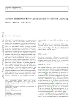 Inexact Derivative-Free Optimization for Bilevel Learning