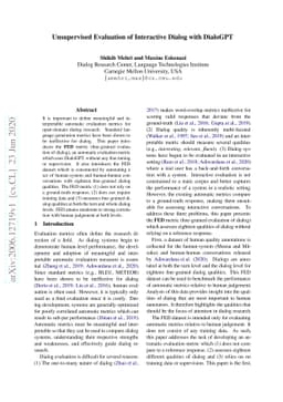Unsupervised Evaluation of Interactive Dialog with DialoGPT