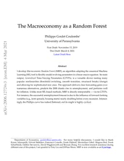 The Macroeconomy as a Random Forest
