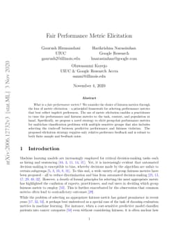 Fair Performance Metric Elicitation