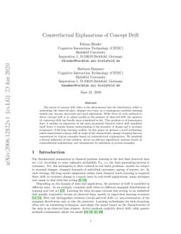 Counterfactual Explanations of Concept Drift