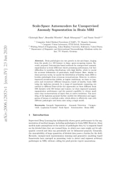 Scale-Space Autoencoders for Unsupervised Anomaly Segmentation in Brain
  MRI