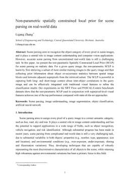 Non-parametric spatially constrained local prior for scene parsing on
  real-world data